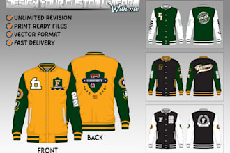 design leaver jacket, varsity jacket in just 24 hours