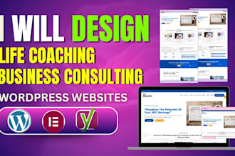 design a business consulting, company, or life coaching wordpress website