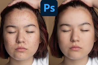 do high end photo retouching, skin retouching, in photoshop