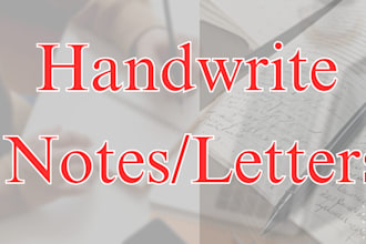 handwrite notes and letters