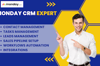 do monday contact, sales pipeline, lead or task management, workflow automation