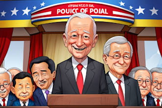 create a funny political cartoon for you