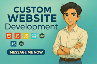 do custom frontend and full stack website development using react or next js