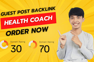 publish health coach article with high da guest post for premium backlinks