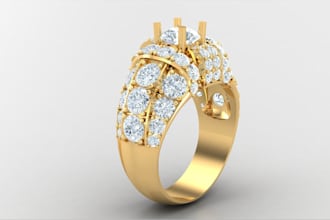 3d jewelry design cad design, rendering for animation, 3d print handmade, watch