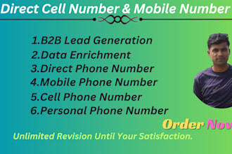 collect mobile number, direct cell number and data enrichment