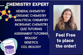 assist you in chemistry, organic, physical, inorganic, general and analytical