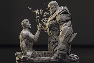 sculpt 3d character, 3d model, character modeling in zbrush for 3d printing
