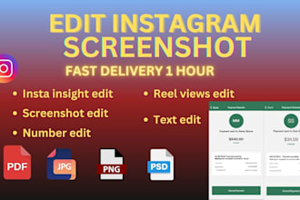 edit any type of screenshot add or remove anything text and photoshope