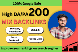 mix high quality backlinks with high da pa for SEO boost