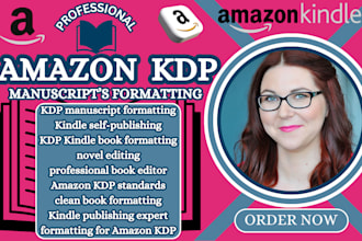 amazon KDP book publishing manuscript editing kindle or paperback formatting