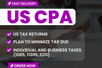 plan to minimize US tax filings for 1040 1065 1120