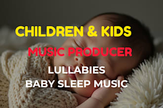 compose children or kids lyrics, lullaby, jingle, kids music producer