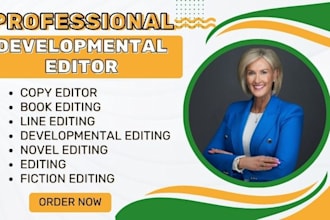 do developmental, line, copy editing for your book novel fiction manuscript
