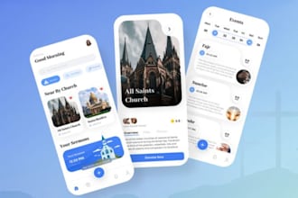 develop a beautiful church, charity, ministry website, bible, meditating app