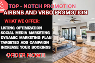 promote airbnb booking vrbo listing with advance marketing and optimization