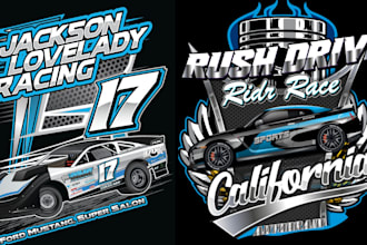 draw retro automotive tshirt designs