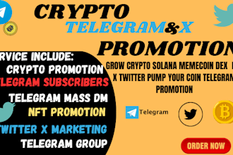 pump memecoin to hit 600mcap, sol token x twitter marketing telegram subscribers