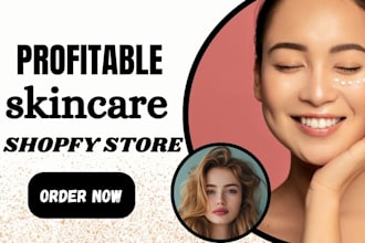 design skincare shopify store cosmetics skin care website dropshipping store
