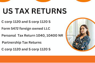 prepare and e file US tax returns for individual and business 1040, 1120, 1065