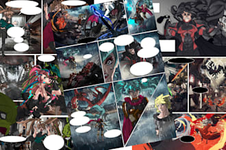draw comic book illustration webtoon comic art graphic novel manga comic artist