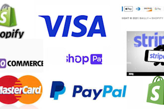 setup stripe, paypal, square payment gateway in ecommerce website