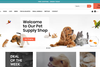 design pet supplies shopify pet care store pet product website pet food store