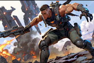 drawing a sci fi character illustration or sci fi character