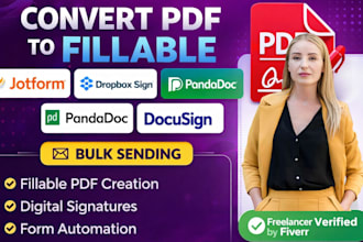 convert pdf to fillable jotform dropbox sign pandadoc docusign bulk sending