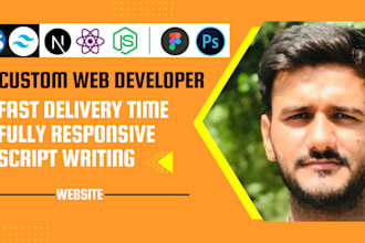 develope full stack next js react website with typescript and API integration