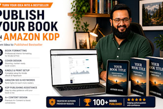 do amazon KDP book publishing, kindle formating, SEO keywords ads, cover design