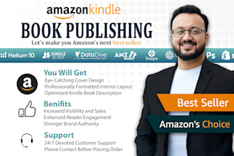 provide professional book formatting and publish your book on amazon kindle KDP