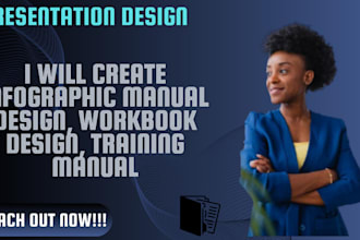 create infographic manual design, workbook design, training manual