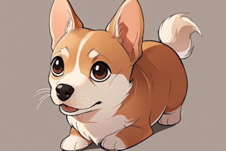 draw disney cartoon style pet portrait