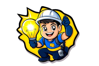 design elegant electrical mascot logo