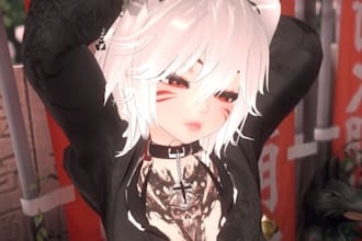 create custom vrchat avatar, fursona, 3d model for vtuber, furry avatar, anime