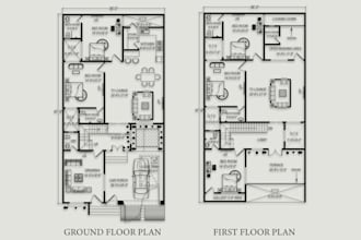 draft and edit 2d floor plan drawing of building