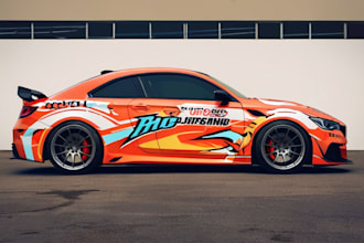 attractive car wrap design and vehicle wrap design