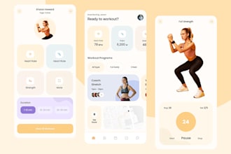 develop fitness app, workout app, gym app, health and fitness app and website