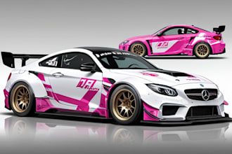 do modern racing car wrap, livery car wrap design