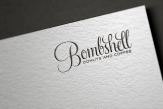 minimalist donuts and coffee shop logo design simple stylish