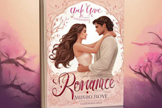 draw illustrated romance book cover design