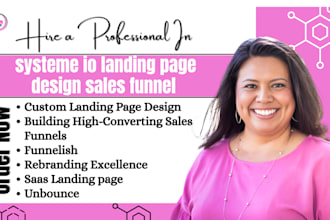 design systeme io landing page design funnelish, carrd, systemeio sales funnel