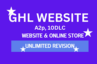 do ghl website, a2p, 10dlc gohighlevel landing page