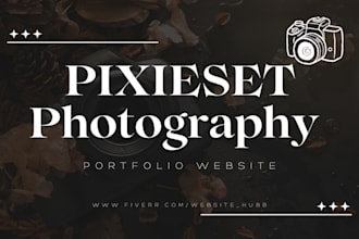 do professional photography website with online booking on pixieset