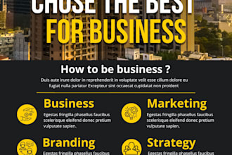 design professional flyer, one pager and marketing materials