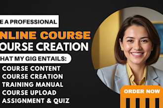 create online course content training manual course curriculum video course