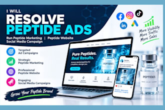 resolve peptide ads run peptide marketing peptide website social media campaign