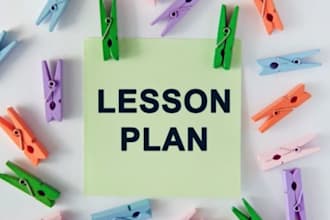 draft lesson plan, rubric assessment and syllabus