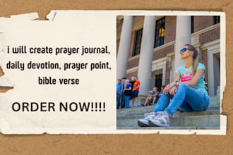 create prayer journal, daily devotion, prayer point, bible verse